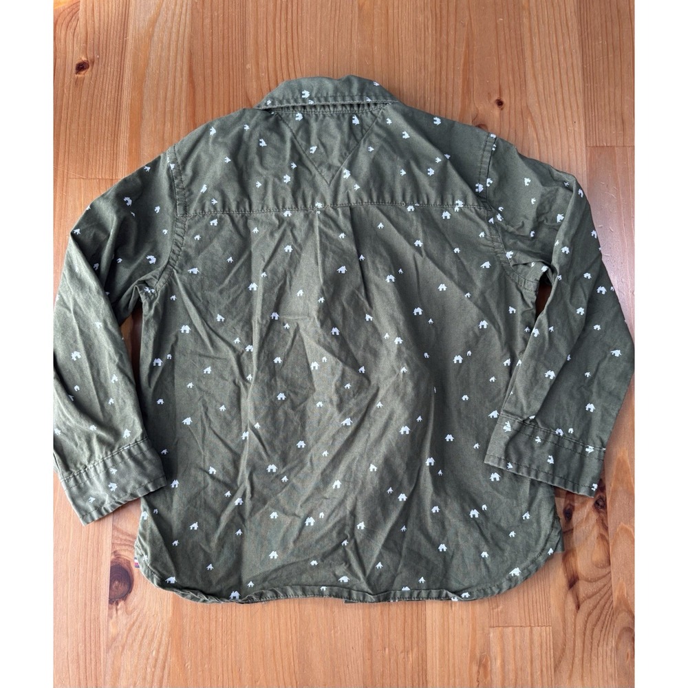 Tommy Hilfiger Boys' Long Sleeve Button Down House Print Shirt Size 2T - Picture 2 of 3
